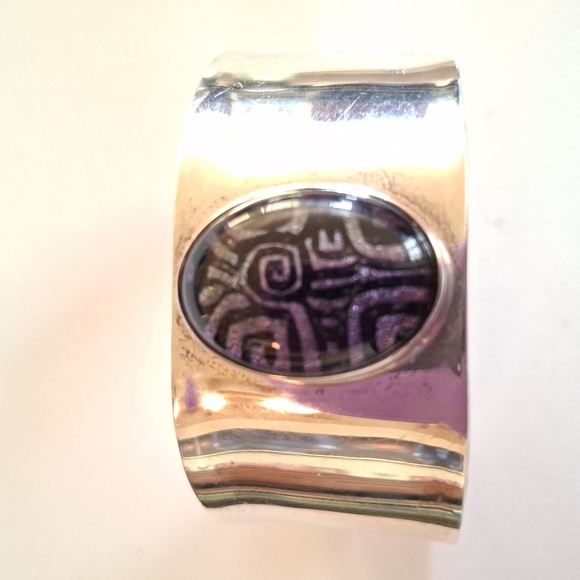 Dominique Dinouart Domingo designed Sterling Silver Cuff Bracelet Mexican Sterl - Picture 9 of 14